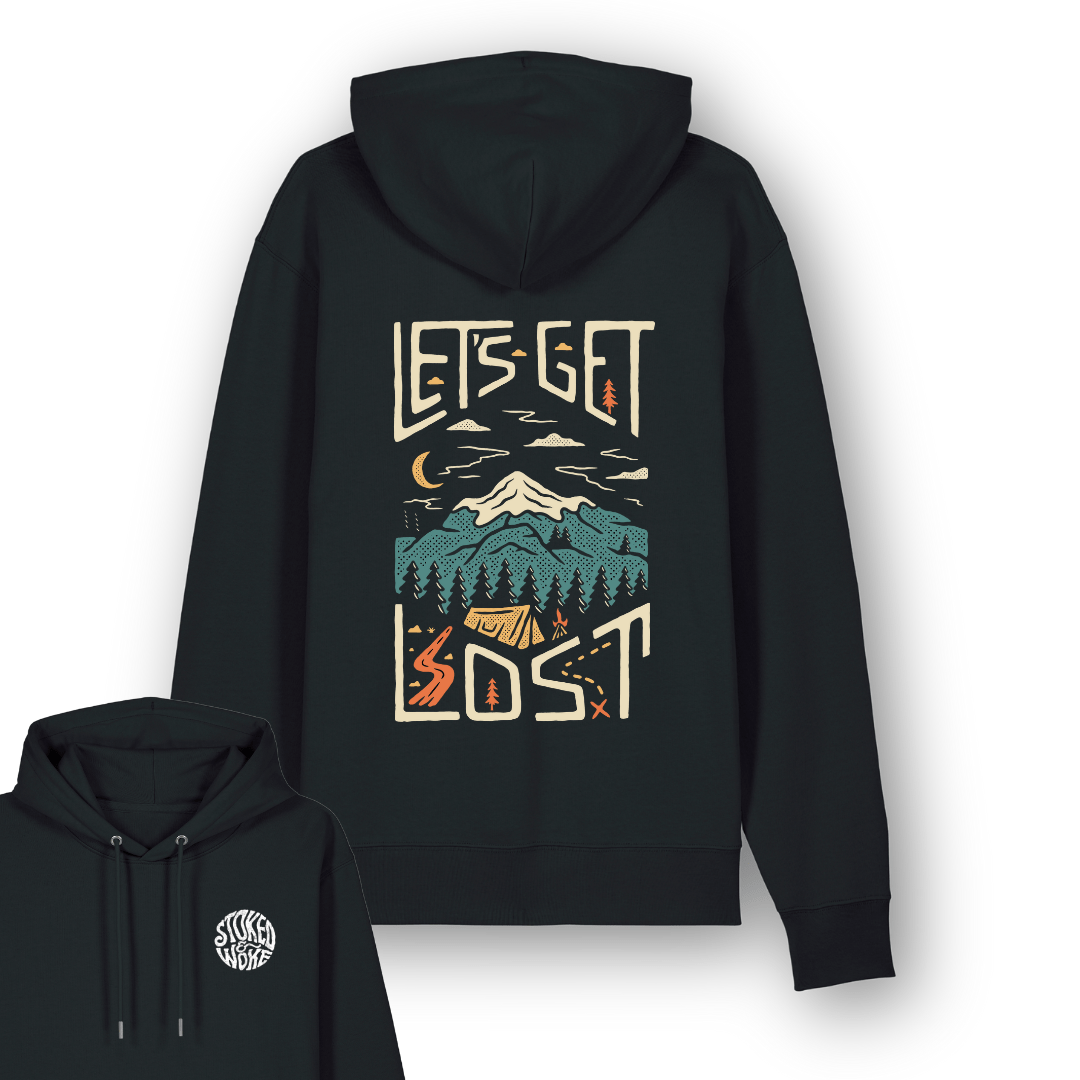 Organic "Let's Get Lost" Hoodie - Stoked&Woke Clothing