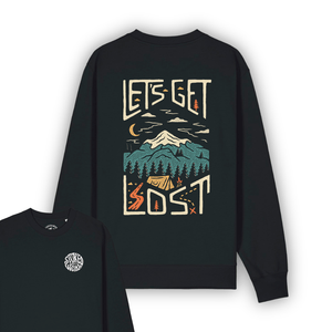 Organic "Lets Get Lost" Sweatshirt - Stoked&Woke Clothing