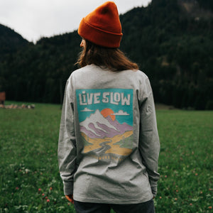Organic "Live Slow" Long Sleeve Tee - Stoked&Woke Clothing