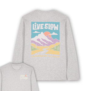 Organic "Live Slow" Long Sleeve Tee - Stoked&Woke Clothing
