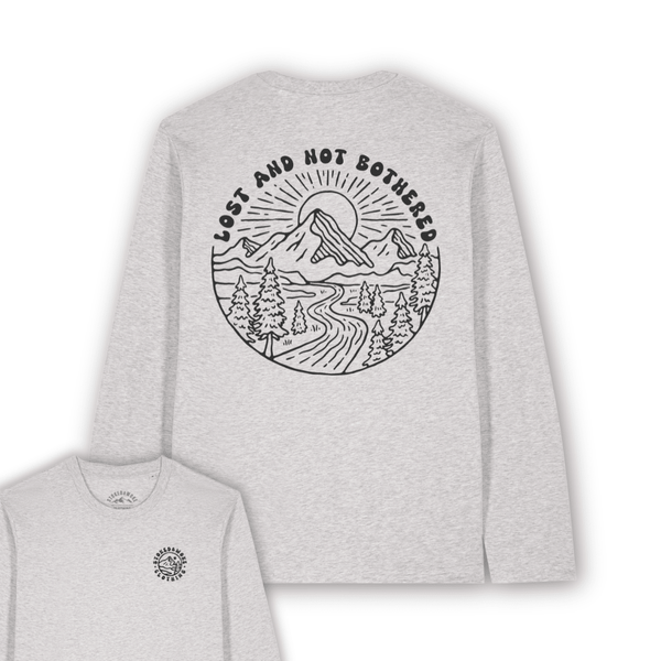 Organic "Lost and not Bothered" Long Sleeve Tee - Stoked&Woke Clothing