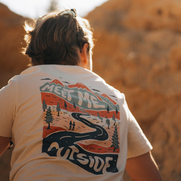 Organic "Meet me outside" Tee - Stoked&Woke Clothing