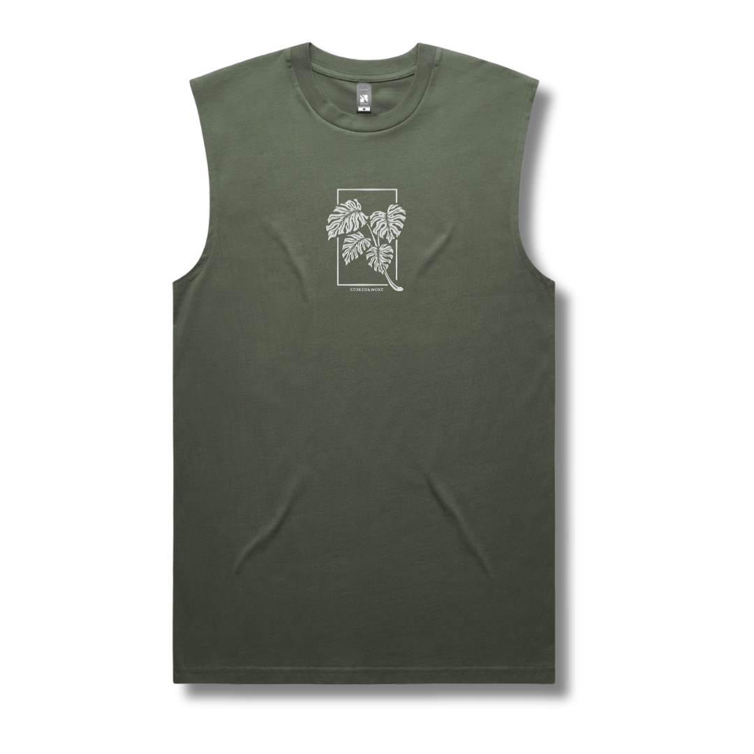 Organic "Monstera" Tank Top - Stoked&Woke Clothing