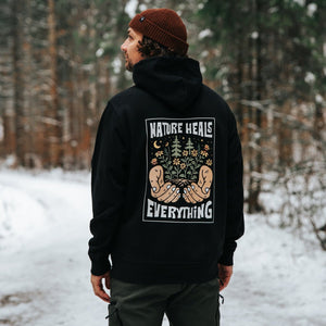 Organic "Nature Heals Everything" Hoodie - Stoked&Woke Clothing