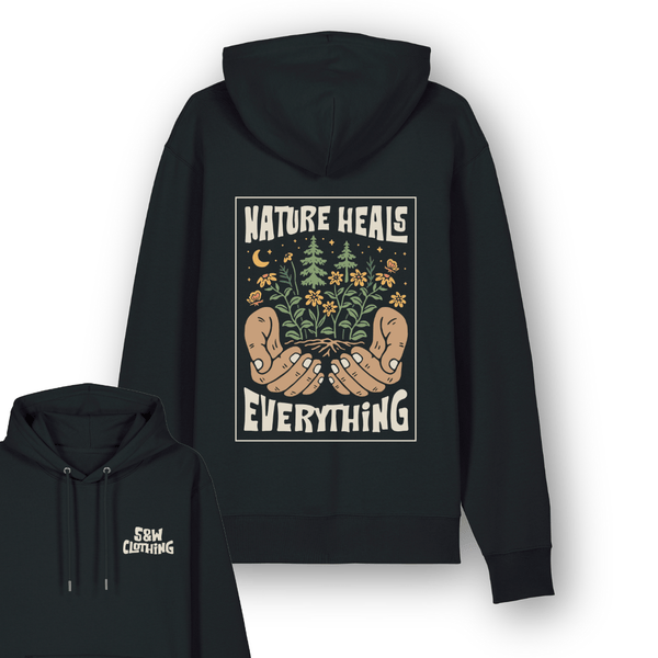 Organic "Nature Heals" Hoodie - Stoked&Woke Clothing