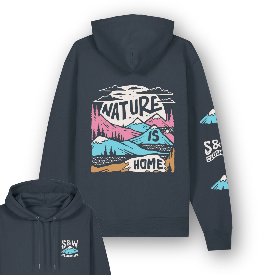 Organic "Nature Is Home" Hoodie - Stoked&Woke Clothing
