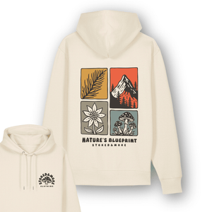 Organic "Nature's Blueprint" Hoodie - Stoked&Woke Clothing