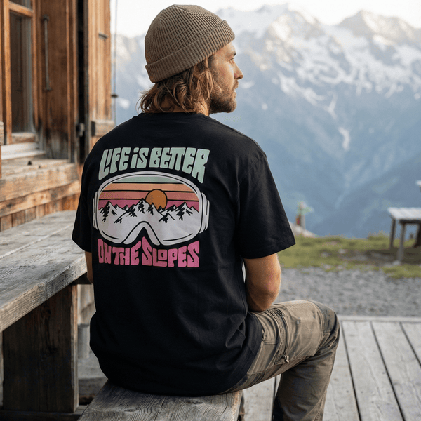 Organic "On The Slopes" Tee - Stoked&Woke Clothing