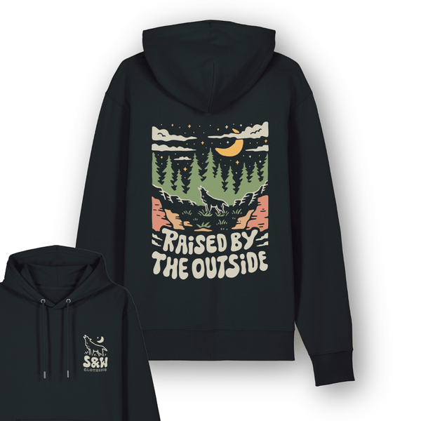 Organic "Raised by the Outside" Hoodie - Stoked&Woke Clothing