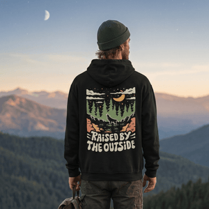 Organic "Raised by the Outside" Hoodie - Stoked&Woke Clothing