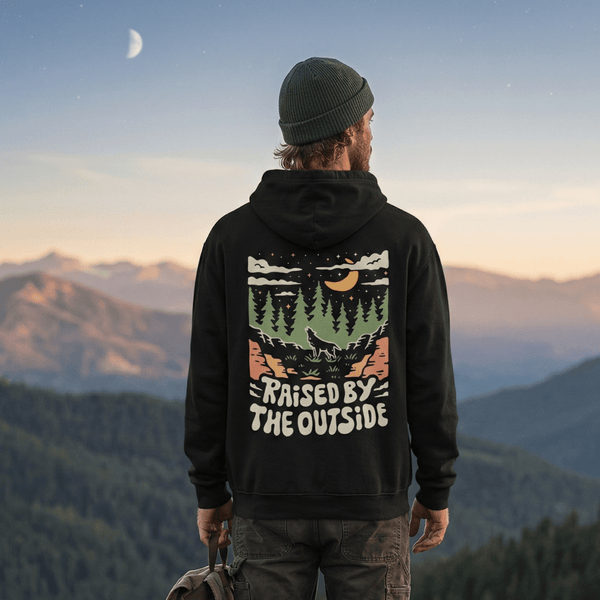 Organic "Raised by the Outside" Hoodie - Stoked&Woke Clothing