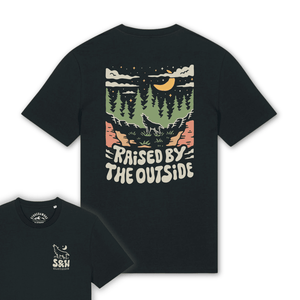 Organic "Raised by the Outside" Tee - Stoked&Woke Clothing