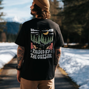 Organic "Raised by the Outside" Tee - Stoked&Woke Clothing
