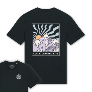 Organic "Reach.Conquer.Rise" Tee - Stoked&Woke Clothing