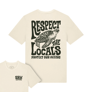 Organic "Respect The Locals" Tee - Stoked&Woke Clothing