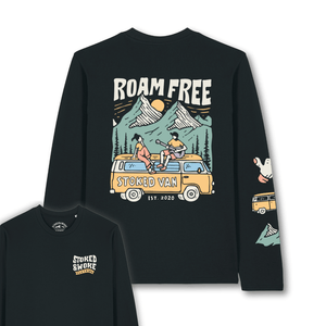Organic "Roam Free" Long Sleeve Tee - Stoked&Woke Clothing