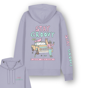 Organic "Stay Groovy" Hoodie - Stoked&Woke Clothing