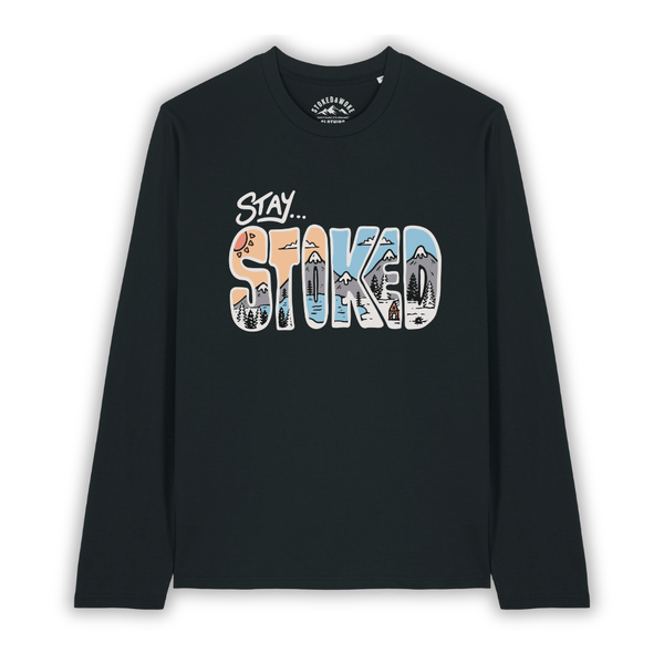Organic "Stay Stoked" Long Sleeve Tee - Stoked&Woke Clothing