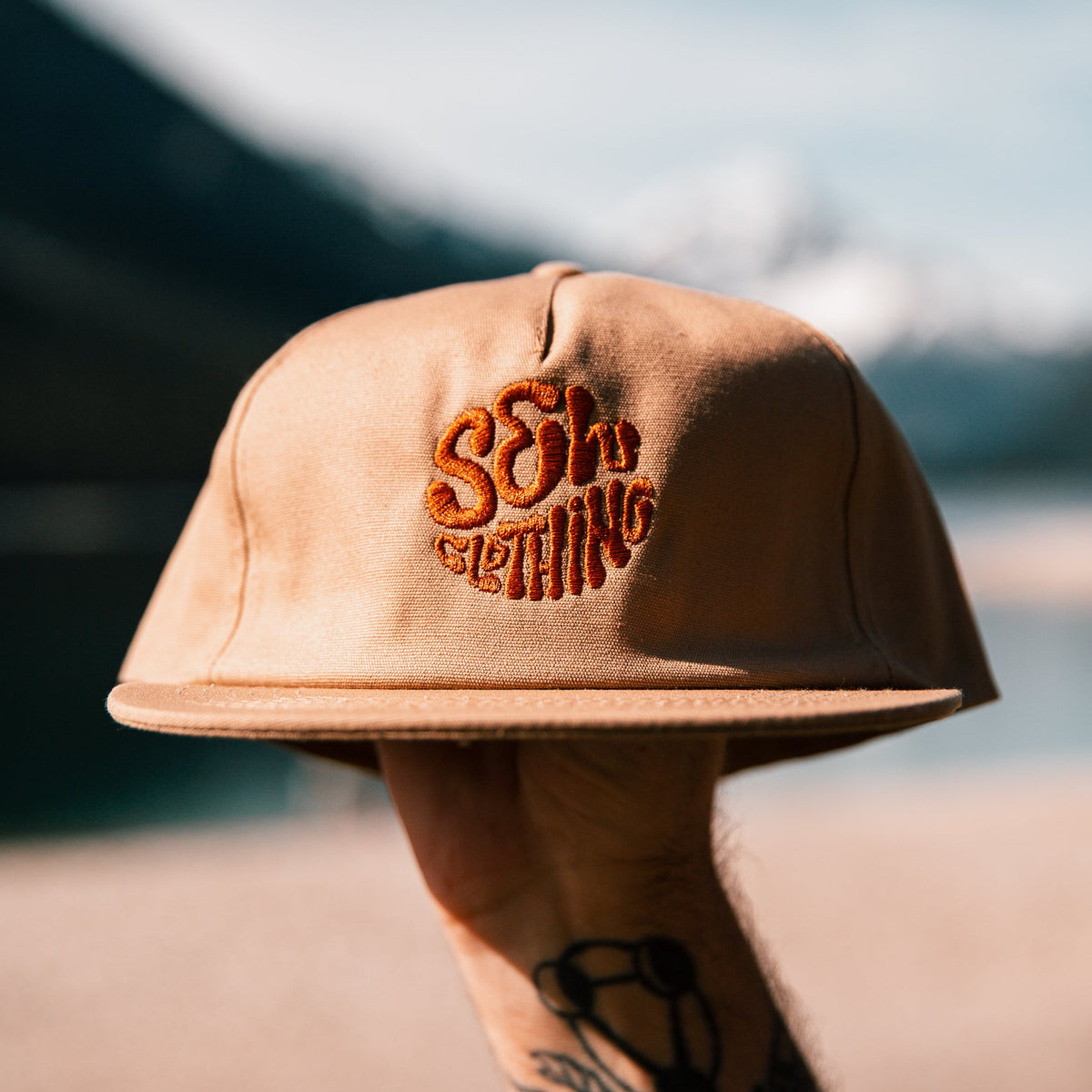 Organic "S&W" Cap (Beige) - Stoked&Woke Clothing