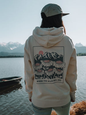 Organic "Where the wild ones are" Hoodie - Stoked&Woke Clothing