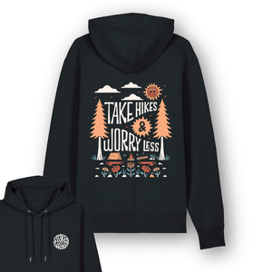 Organic "Worry Less" Hoodie - Stoked&Woke Clothing