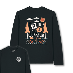 Organic "Worry Less" Long Sleeve Tee - Stoked&Woke Clothing