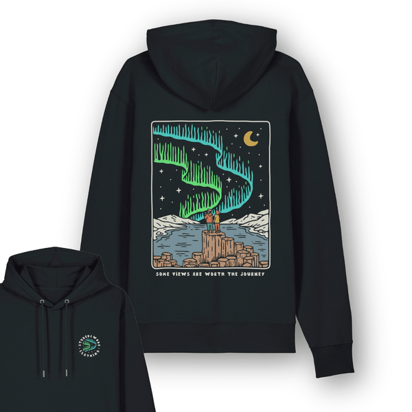 Organic "Worth the journey" Hoodie - Stoked&Woke Clothing
