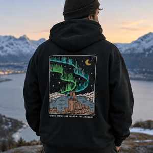 Organic "Worth the journey" Hoodie - Stoked&Woke Clothing