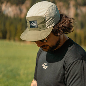 Recycled "Active" five - panel Cap in Army/Eucalyptus - Stoked&Woke Clothing
