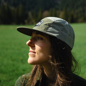 Recycled "Active" five - panel Cap in Army/Eucalyptus - Stoked&Woke Clothing