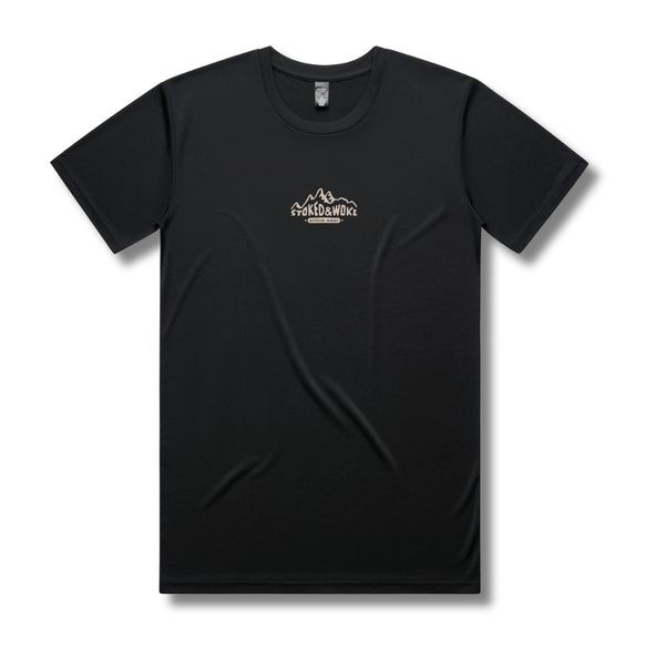 Recycled "Active" Tee in Black - Stoked&Woke Clothing