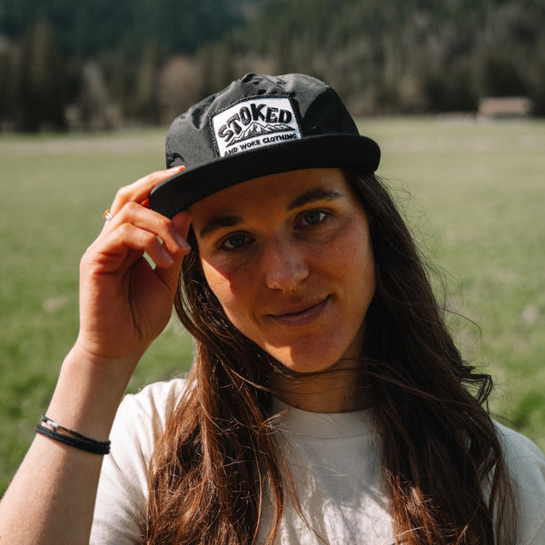 Recycled "Black" Hikers Cap - Stoked&Woke Clothing