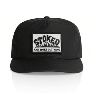 Recycled "Black" Hikers Cap - Stoked&Woke Clothing