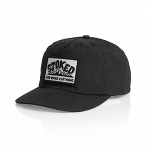 Recycled "Black" Hikers Cap - Stoked&Woke Clothing