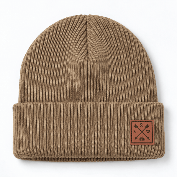 Recycled Cuffy Beanie - Brown - Stoked&Woke Clothing