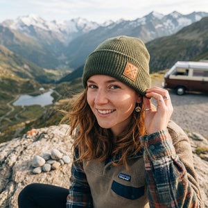 Recycled Cuffy Beanie - Olive Green - Stoked&Woke Clothing