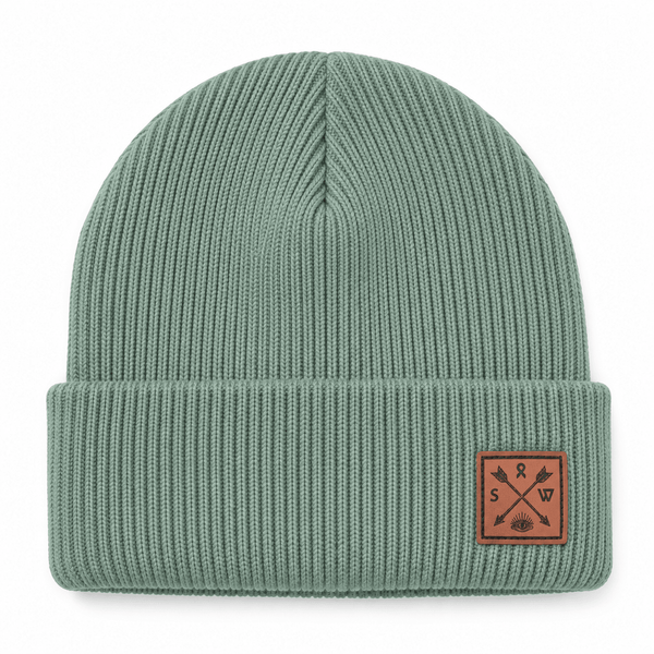 Recycled Cuffy Beanie - Pastel Green - Stoked&Woke Clothing