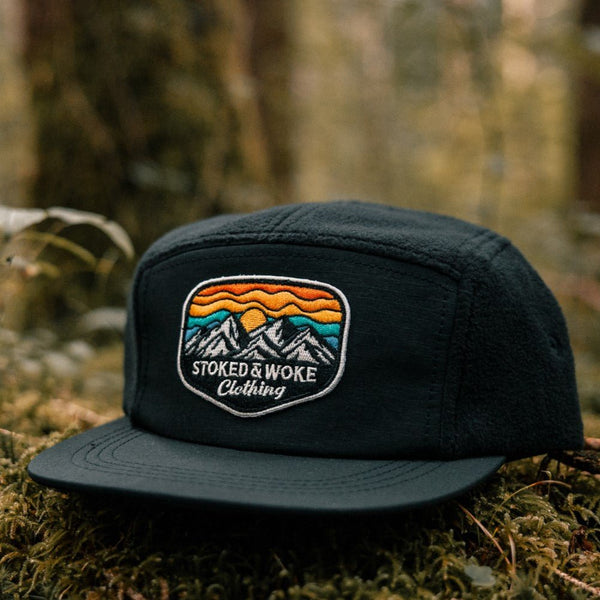 Recycled Fleece Camper Cap - Black - Stoked&Woke Clothing