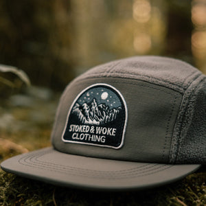 Recycled Fleece Camper Cap - Olive Green - Stoked&Woke Clothing