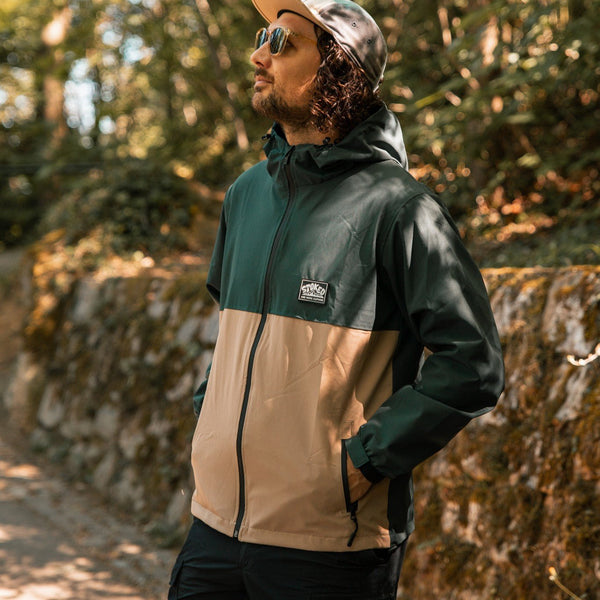 Recycled "Nomad" Travelers Jacket - Forest / Sand - Stoked&Woke Clothing