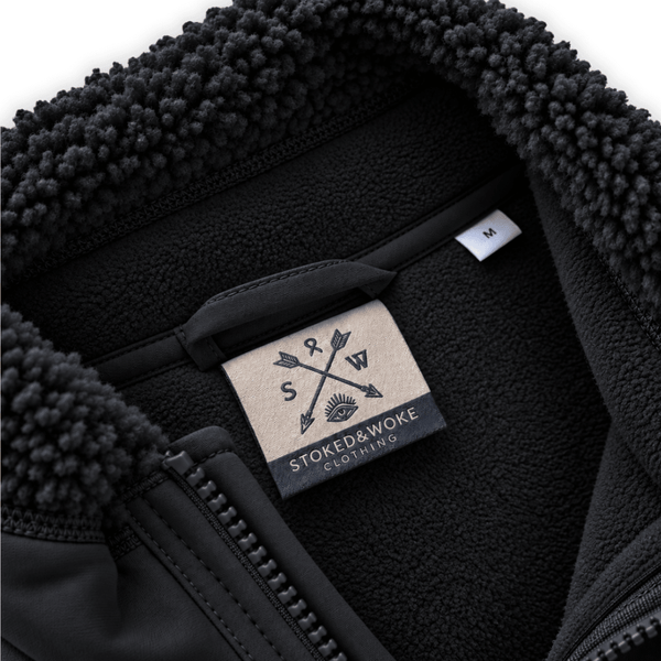 Recycled "Rainbow" Sherpa Fleece Jacket - Stoked&Woke Clothing