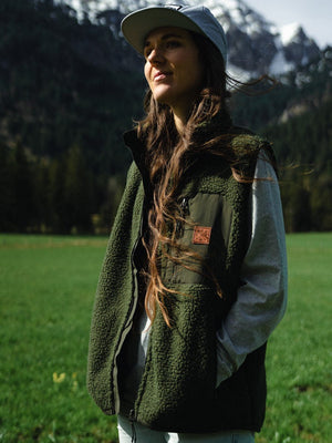 Recycled "Seeker" Sherpa Fleece Vest - Stoked&Woke Clothing