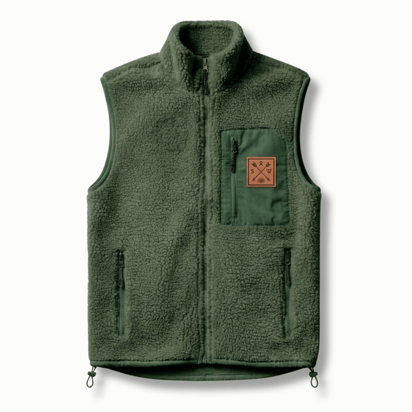 Recycled "Seeker" Sherpa Fleece Vest - Stoked&Woke Clothing
