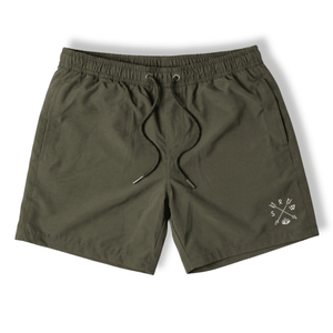 Recycled "Sun Chaser" Shorts - Olive Green - Stoked&Woke Clothing