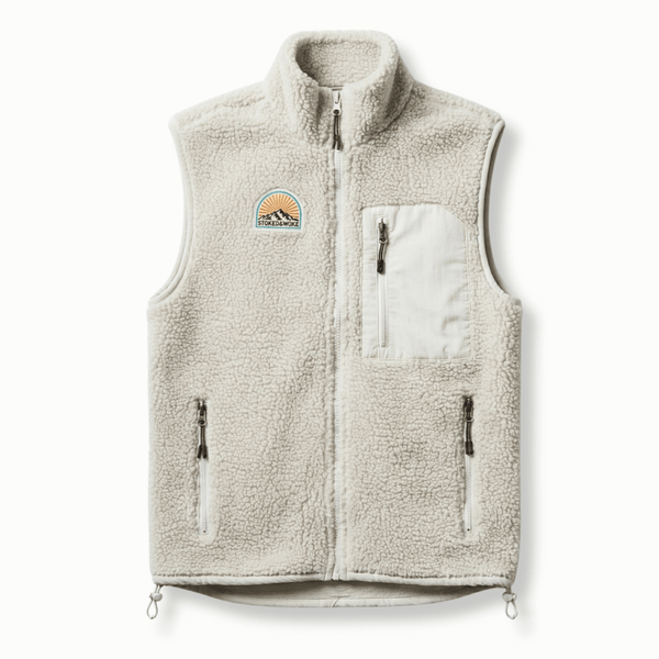 Recycled "Sunrise" Sherpa Fleece Vest - Stoked&Woke Clothing