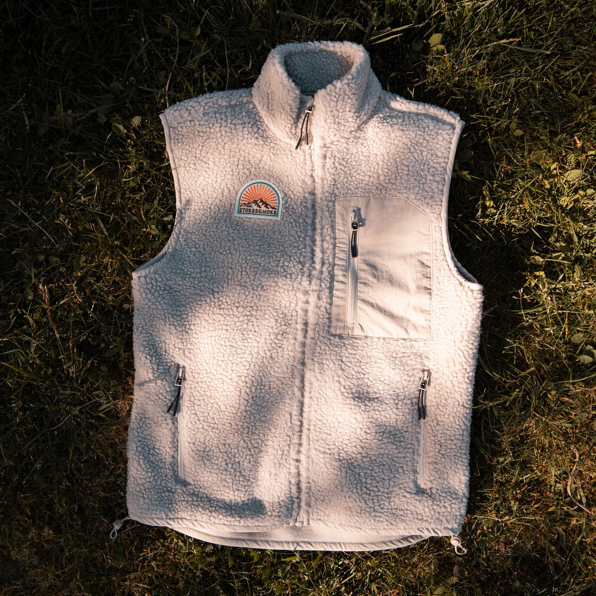 Recycled "Sunrise" Sherpa Vest - Stoked&Woke Clothing