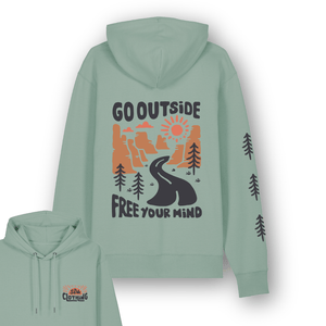 Sage Green "Free Your Mind" Hoodie - Stoked&Woke Clothing