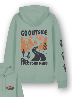 Sage Green "Free Your Mind" Hoodie - Stoked&Woke Clothing