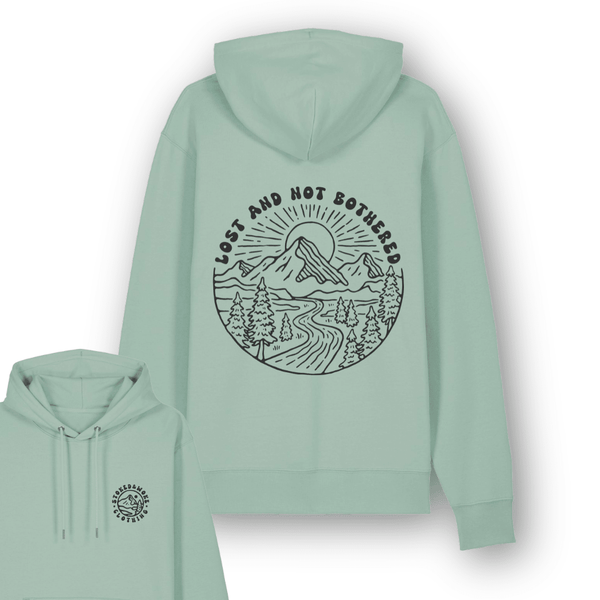 Sage Green "Lost and not Bothered" Hoodie - Stoked&Woke Clothing