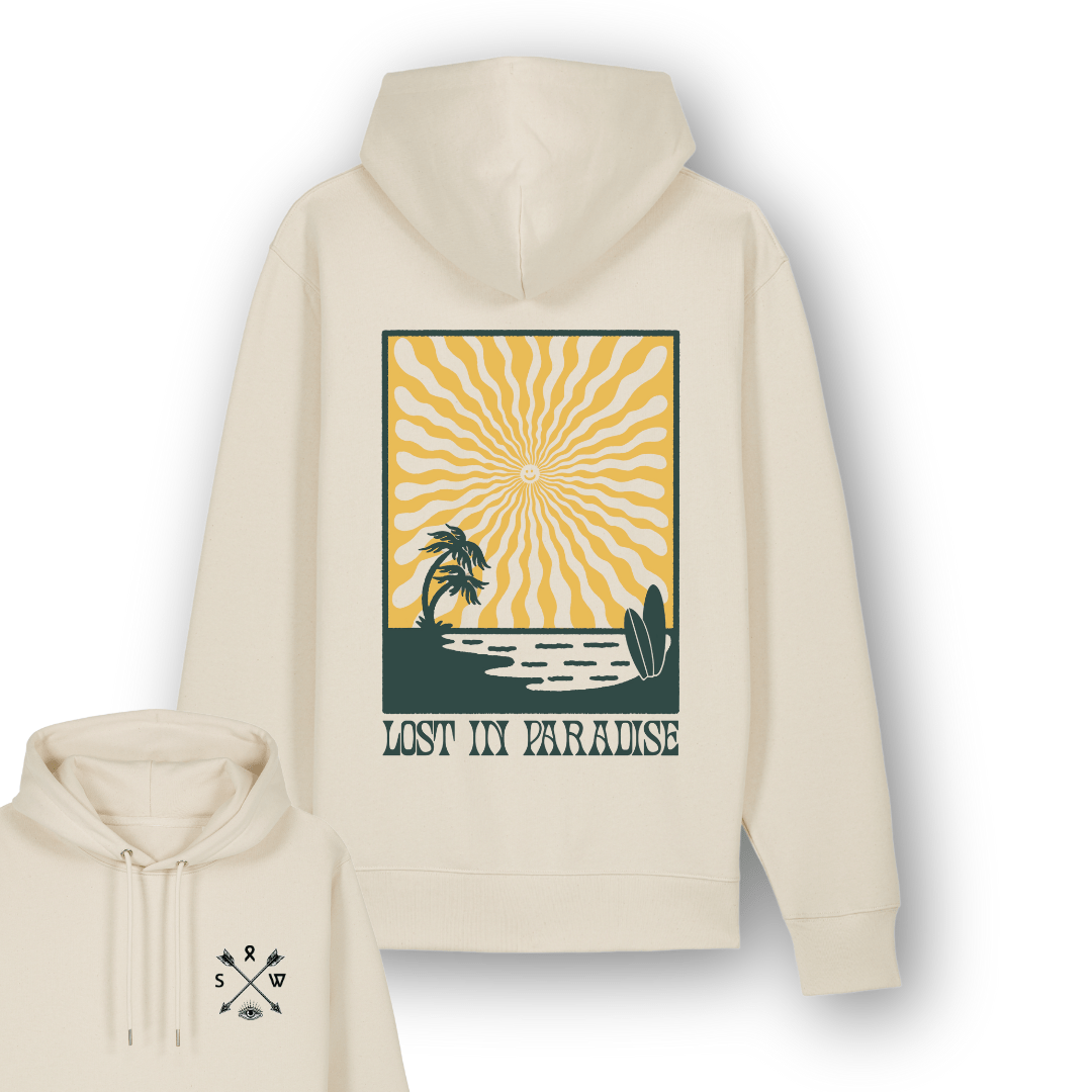 Sand "Lost in Paradise" Hoodie - Stoked&Woke Clothing
